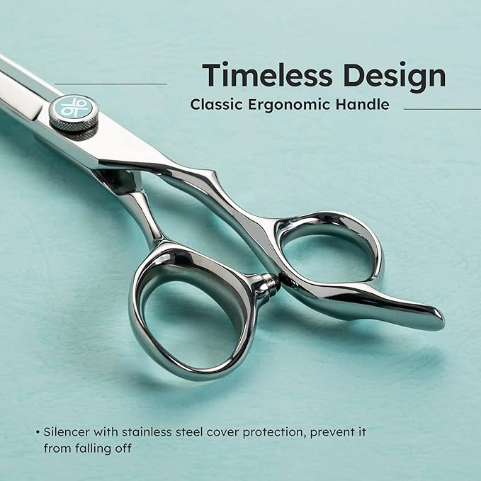 K9 6.5" Hair Scissors for Slide Cutting – Creating Clean, Defined Lines for a Polished haircut, Handcrafted, Ergonomic Handle, Barber Shears Made with Premium VG10 Steel for Superior Durability