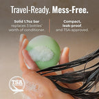 Maui Melon Conditioner Bar, Vegan Solid Hair Conditioner for Curly & Textured Hair, with Melon, Lemon, Coconut, Zero Waste, Travel-Friendly