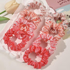 Scrunchies Silk Satin Hair Ties - Small Mini Thin Elestics Ponytail Holder Hair Bands Skinny Scrunchy For Thick Curl Hair No Crease Hair Ties Soft Accessories No Hurt Your Hair for Women and Girls