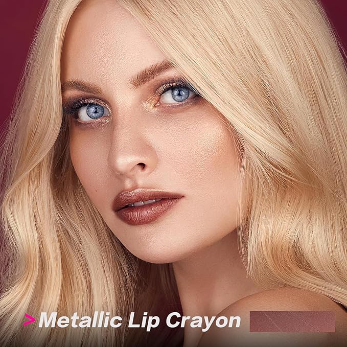 FOCALLURE Ultra Chic Lipstick,Rich Vitamin E Lip Crayon,Lightweight Color without Drying or Fading,Long Lasting Lips Makeup,#24 Copper