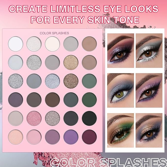 UCANBE 86 Colors Makeup Palette with 15PCS Brushes Set, Matte Glitter Eyeshadow, Highlighter, Blush & Contour All in One – Vibrant, Neutral & Smoky Shades – Valentine’s & Birthday Holiday Gift Set