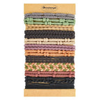 Boho Hair Accessories for Women: 24PCS Hair Tie Bracelets, 6 Styles, 10 Colors, No Damage for Thick Hair