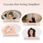 Kitsch Spiral Hair Ties for Women - Creaseless and Dent-free Coil Hair Ties | No Damage, Phone Cord Coils | Made of Flexible and Durable Plastic | Ideal for Daily Use - 8pcs Basics