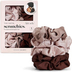 Kitsch Satin Scrunchies for Women - Softer Than Silk Scrunchies | Hair Ties No Damage for Frizz-Free Sleep | Stocking Stuffers for Teen Girls | Ideal Gifts for Women - Cameo, 5pcs