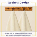 100% Organic Luxury Bath Sheets - GOTS Certified - Extra Large 35x70 Inches (Pack of 2) Zero-Twist, Long-Staple Cotton Bath Sheet Set (Papyrus)