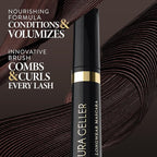 LAURA GELLER NEW YORK Kajal Longwear Mascara, Brown - Lengthening, Defining, Curling, Buildable Formula Eye Makeup - Natural Look for Everyday
