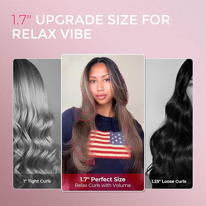 TYMO 2.0 Thermal Brush Curling Brush - STYLUX 1.7" Blowout Volumizer with Flexi-Fit for Hair Straightening, Heated Round Styler Tool, Hair Straightener and Curler 2 in 1, Dual Voltage & Light, Gold