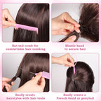 Clear Rubber Bands with 7 Hair Styling Tools, 1500 Pcs Elastic Ties Small Rubber Bands Baby Toddler Hair Ties for Girls Christmas Gifts