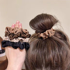 12 Pcs Satin Silk Scrunchies – Soft Hair Ties for Women & Girls, Thick Elastic Ponytail Holders, Hair Bands & Wrist Bracelets, Assorted Colors Scrunchies Hair Ties Silk Satin Scrunchy Hair Accessories