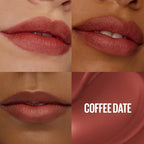 MAYBELLINE Super Stay Teddy Lip Tint, Long Lasting Matte Lipstick for Up To 12HR Wear, Coffee Date, 1 Count