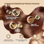 Limer Hair Dye Shampoo, Dark Brown 6-in-1 Natural Herbal Hair Color Shampoo, Semi-Permanent Gray Coverage with Pleasant Scent, Ammonia-Free Formula for Women & Men (460ml/15.55fl oz)