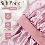 Satin Silk Bonnet for Sleeping, Soft Satin Lined Hair Bonnet for Women, Double Layer Sleep Nightcap