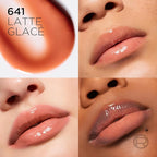 L'Oreal Paris Plump Ambition Hyaluron Lip Oil, 24 HR Lip Gloss with Hyaluronic Acid, Volumizing Formula with Glass-Like Shine, Latte Glace 641, 0.16 Fl Oz