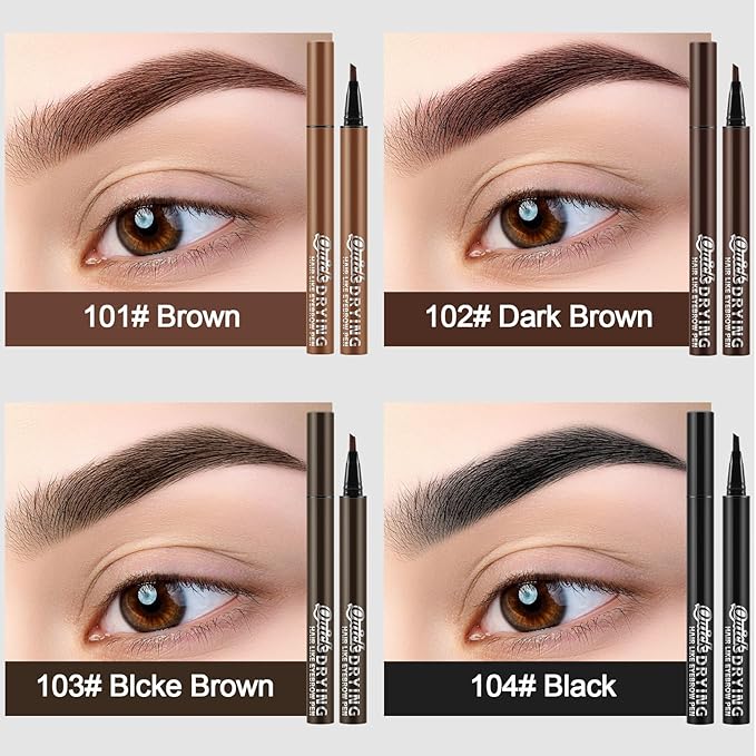Waterproof Eyebrow Pen，Long Lasting Eyebrow Pencil，Creates Hair-Like, Natural-Looking, 3D Eyebrows,Eye Brow Makeup Pen for Women