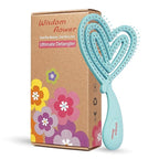 Detangler Brush – Heart-Shaped Detangling Brush for Curly, Wavy, Thick Hair – Dew Mint Hairbrush for Women with Bowl-Curve, Flexible Bristles, Blow Dryer Safe, Regular