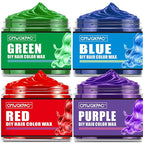 4 Colors Temporary Hair Color for Kids,Christmas Gifts for Teens Girls,Boys,Stocking Stuffers for Kids,Adults,Temporary Hair Dye,Hair Color Spray Green Red Blue Purple Hair Dye Hair Wax Color Instant