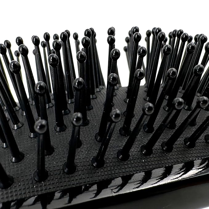 Phillips Brush Luxe Square Paddle Purse Sized Hair Brush, Sleek Black Color with Gold Accents – 7 inch Detangler Paddle Brush from the Luxe Series by Phillips Brush