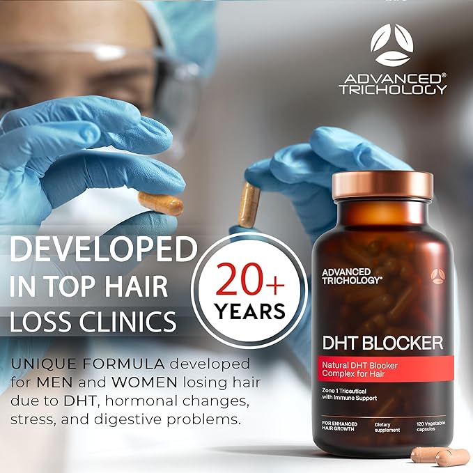 DHT Blocker - Hair Growth Supplement for Genetic Thinning for Men and Women | Approved* by American Hair Loss Association | Guaranteed, Backed by 20 Years of Experience in Hair Loss Treatment Clinics
