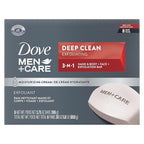 DOVE MEN + CARE Deep Clean Bar Soap and Eucalyptus + Cedar Oil Body Wash Bundle, 8 Pack 3.75oz Bar Soap and 26oz Body Wash