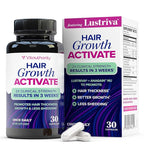 Lustriva Hair Growth Supplement for Women | Lustriva & DHT Blocker Vitamins for Thicker Fuller Locks Biotin Saw Palmetto Zinc & Copper | Reduce Shedding & Support Hair Loss for Men & Women 30 Capsules