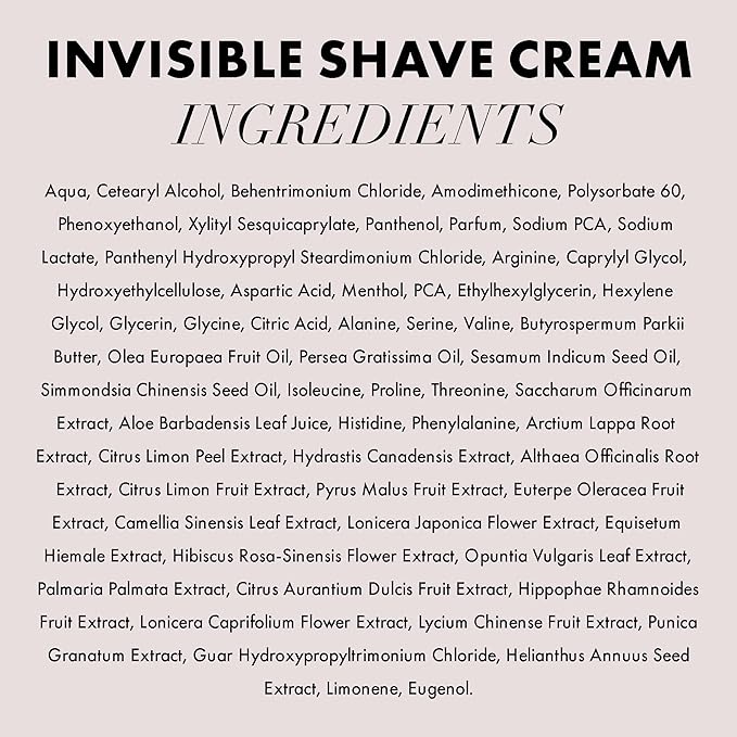 Hanz de Fuko Invisible Shave Cream for Men & Women – Premium Shaving Cream, Great for Sensitive Skin – Hypoallergenic Formula with Aloe Vera, Shea Butter, Acai – Sulfate and Paraben Free – 8 oz.