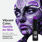 Blue Squid PRO Purple Face Paint Stick - Waterproof Body Paint for Adults & Kids Colored Eye Black Baseball, Eyeblack Softball -Hypoallergenic Twist-Up Non-Toxic Makeup Stick for Cosplay, Sports & SFX