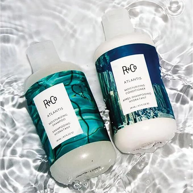 R+Co Atlantis B5 Shampoo + Conditioner Travel Set | Deep Hydration & Repair for Dry Hair | Vegan + Cruelty Free | 2oz (Pack of 2)