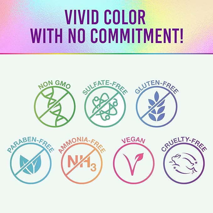 Punky Temporary Hair Color Spray-On, Panther Purple, Non-Damaging Instant Hair Dye, No Bleaching Needed, Non-Sticky, Washable and Leaves No Residue, 3.5 oz, 1 Pack