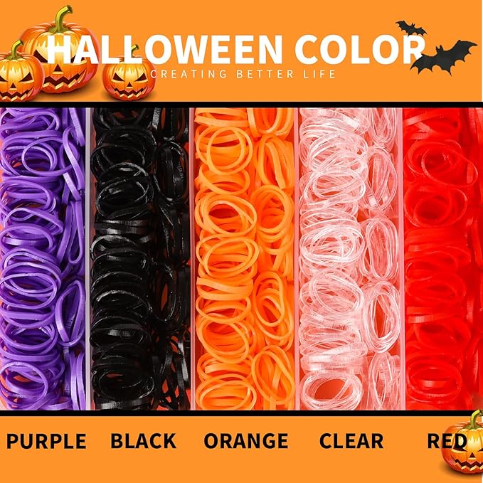 Rubber Bands for Hair, YGDZ 5 Colors 600 PCS Elastic Hair Ties with Organizer Box, Small Hair Bands for Girl, Baby, Hair Accessories for Women, Toddler