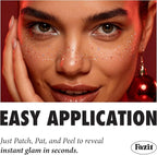 Fazit Makeup Patches - Candy Cane Speckles - Glow Up Make-Up Patches - Cute Glitter Makeup Accessories for Women - Cosmetic Glitter for Face