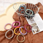 30 Pcs Hair Ties No Damage for Women Girls, High Elastic Braided Hair Ties for Thick Hair, Soft Ponytail Holders, No Crease Hair Bands for Curly Thin Hair Scrunchies (Multicolor Colors)