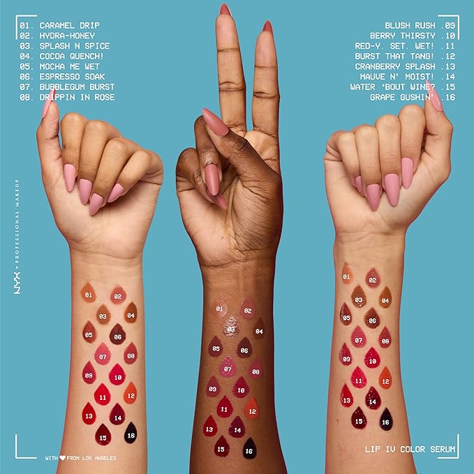 NYX Professional Makeup Lip IV Hydrating Glossy Lip Stain with 12HR Hydration - Mocha Me Wet (Brown)