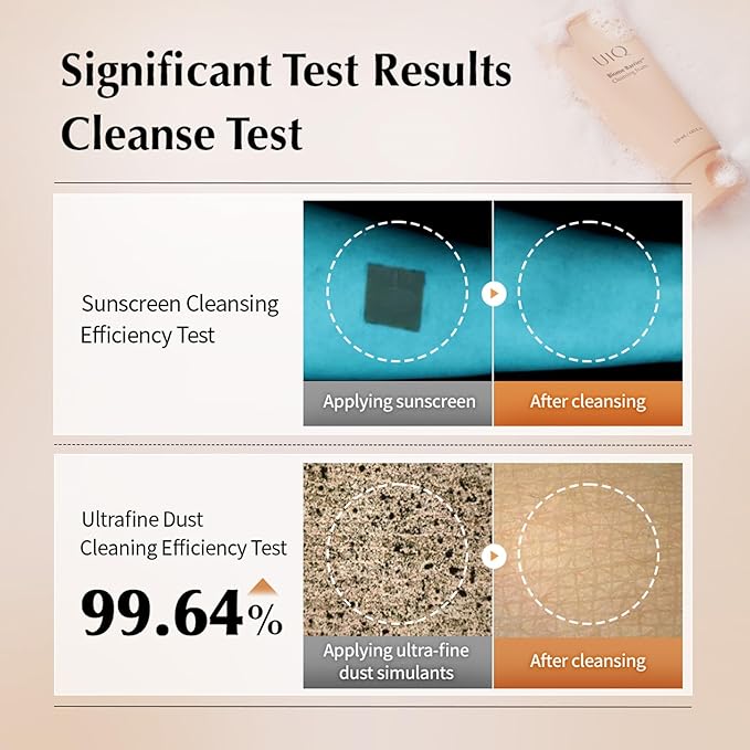 UIQ Biome Barrier Cleansing Foam, Facial Cleanser, Mild Hypoallergenic formula, Face Wash, Blackhead Remover, Moisturizing facial cleanser for All Skin Types 4.05 fl.oz(120ml)