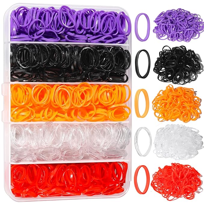 Rubber Bands for Hair, YGDZ 5 Colors 600 PCS Elastic Hair Ties with Organizer Box, Small Hair Bands for Girl, Baby, Hair Accessories for Women, Toddler