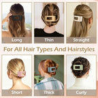 French Flat Hair Clips for Women 6pcs Hair Claw Clips for Thick or Thin Hair Matte Claw Clips for Girls Barrettes Non-Slip Strong Hold Hair Accessories for Women (Light Colorful)