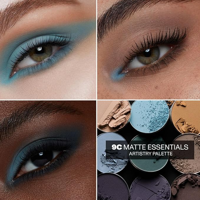 Morphe 9C Matte Essentials Artistry Palette - Cool-Toned Makeup Palette with All-Matte Finishes - Highly Pigmented Eye Makeup with a Blendable & Buildable Formula (0.35 oz)