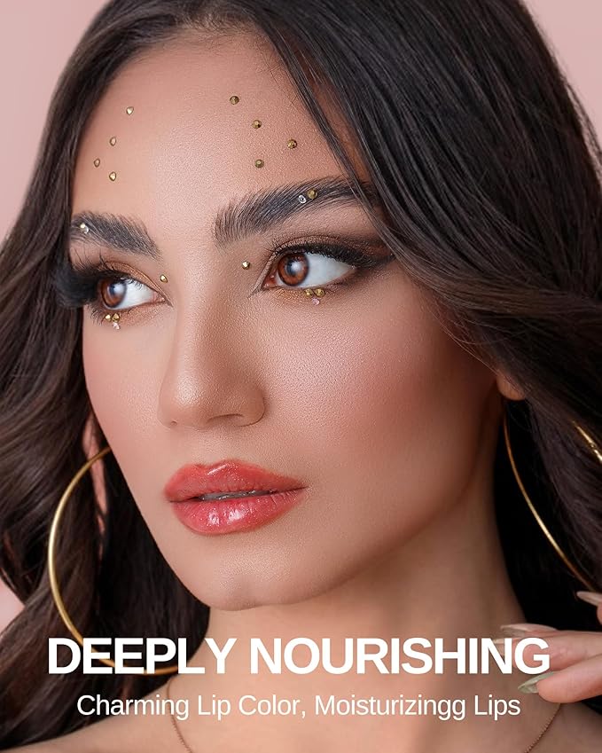 MAKI YIKA Clear Lip Gloss for Women Lip Plumper Gloss Tinted Glitter Lipgloss Moisturizing High Shine Plumping Lip Gloss, Pearl Gloss