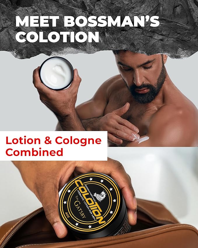 Bossman Colotion – 2-in-1 Body Lotion & Cologne for Men – Long-Lasting, Hydrating, Soothing Moisturizer for Men – Suits All Skin Types for Daily Use – Vetiver X Scent