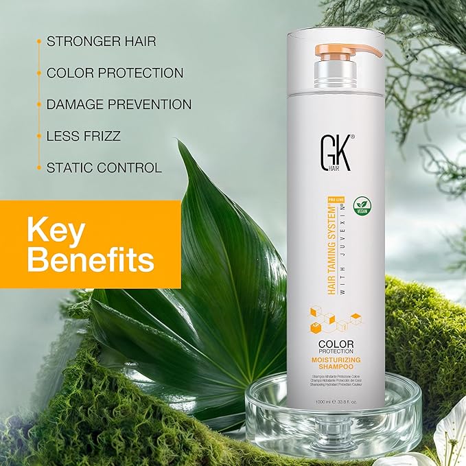 GK HAIR Vegan Color Treated Moisturizing Shampoo for Women Deep Conditioning Hair Mask with Keratin and Argan Oil Frizz Control Hydrate Treatment for Dry Damaged Hair – 33.8 Ounce