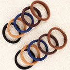 100PCS Large Cotton Seamless Hair Ties Bands, Ponytail Holders, Thick Hair Elastics for Thick Heavy and Curly Hair, 2 Inch in Diameter and 5 Colors by BAOLI