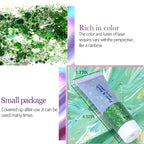 DAGEDA Green Body Glitter Gel, St Patricks Day Face Glitters Body Sequins Shimmer, Chunky Glitter for Face Hair Nails, Mardi Gras Decorations Festival Glitter Makeup 50ml
