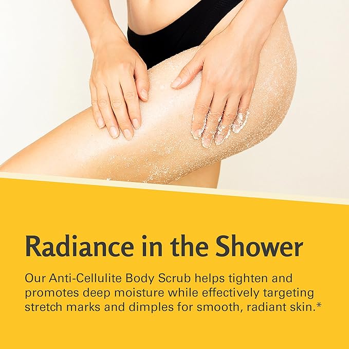 Anti-Cellulite Body Scrub for Skin Tightening, Firming, Moisturizing & Smoothing, Exfoliating Formula for Legs & Glutes with Stem Cells, Collagen, Coconut & Jojoba Oil, 16 OZ, by M3 Naturals