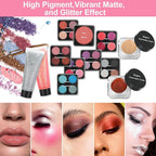 Anpro All-In-One Makeup Kit for Girls 10-12 with Case, Pro Teen Makeup Set, Tween Makeup Kit for Teens Women, Full Make Up Starter Kit with Brushes, Lipstick, Eye Shadow, Palette, Blush, Glitter Gel