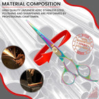 Hair Cutting Scissors -Sharp Razor Edge Blade Hair Shears Series - 6.5" With Fine Adjustment – Stainless Steel Hair Scissors Professional For Men, Women & Babies (Rainbow)