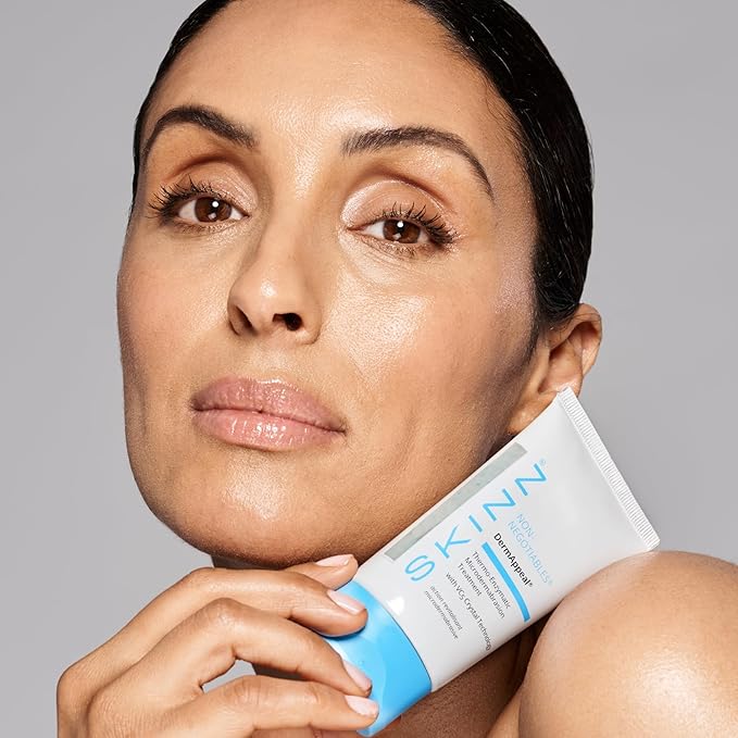 SKINN DermAppeal Microdermabrasion Face Scrub - Professional-Level Exfoliating Facial Scrub with Headband for Mess-Free Application - Daily Skin Care for Wrinkles & Fine Lines & Smooth, Glowing Skin