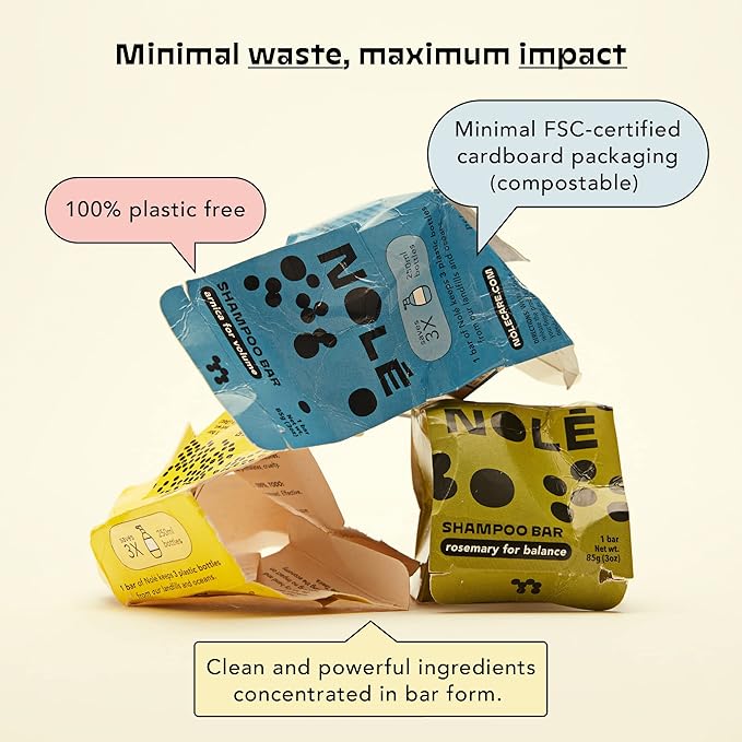 NOLE CARE Sustainable Bar Conditioner with Citrus & Batana Oil, for Oily Hair (2.12 Oz Bar) - Sustainable, PH Balanced, Rice Protein Deep Clean Conditioner, Silky Hair, Plastic-Free