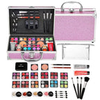 Anpro All-In-One Makeup Kit for Girls 10-12 with Case, Pro Teen Makeup Set, Tween Makeup Kit for Teens Women, Full Starter Make Up Kit with Brushes, Lipstick, Eye Shadows Palette, Blushes, Glitter Gel
