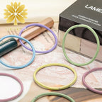 100Pcs Multi-Color Hair Ties For Thick And Curly Hair, Elastic Hair Ties For Women, Men And Girls, No Damage Ponytail Holder Hair Bands(Set6)