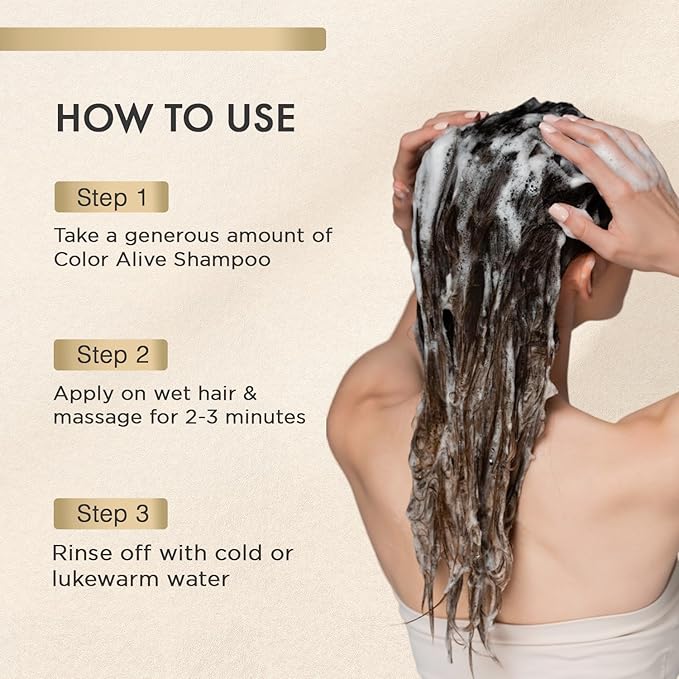 MOEHAIR Color Alive Shampoo | Moisturizing & Hydrating | Shampoo for Color-Treated Hair | Paraben & Sulfate Free | Rich in Safflower & Castor Oil | Controls Frizz (32 Fl. Oz)