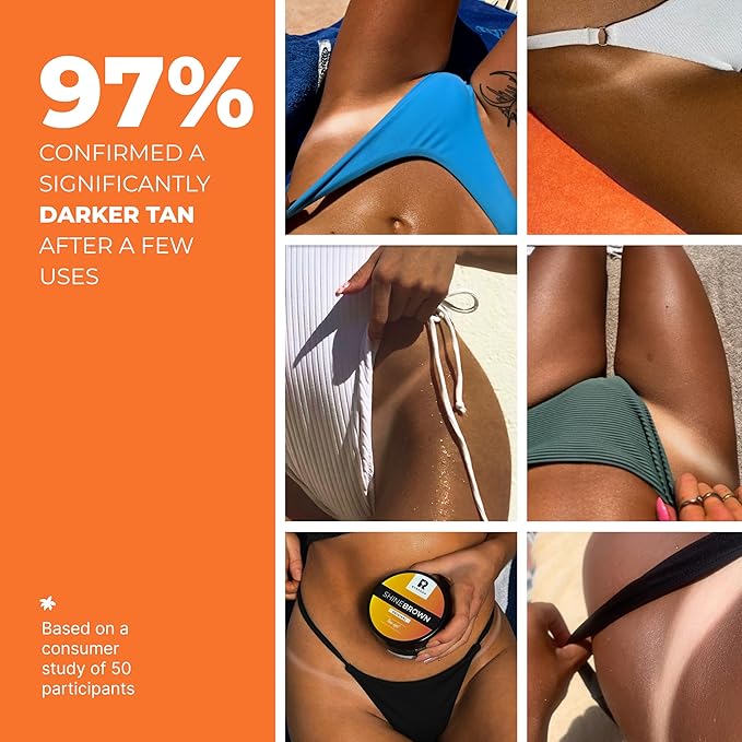 BYROKKO Shine Brown Tan Accelerator Cream 7.1 Fl Oz, Outdoor Sun or Indoor Tanning Oil or Tanning Bed Lotion, Fast Bronzer with Premium Natural Ingredients for Deep, Long-Lasting Glow